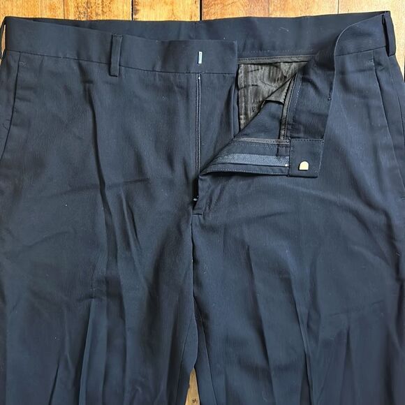 Perry Ellis Portfolio Mens size 36 x 32 Black Formal Trousers Holiday dress pant - Picture 3 of 6